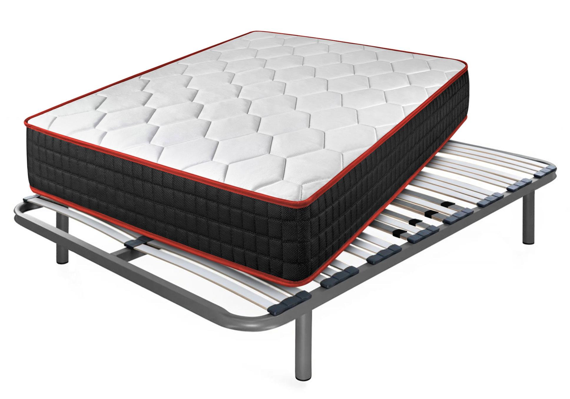 Colchón viscoelástico cool viscofresh + somier apolo | medida: 105x190 cm | con 5 patas de 25 cm