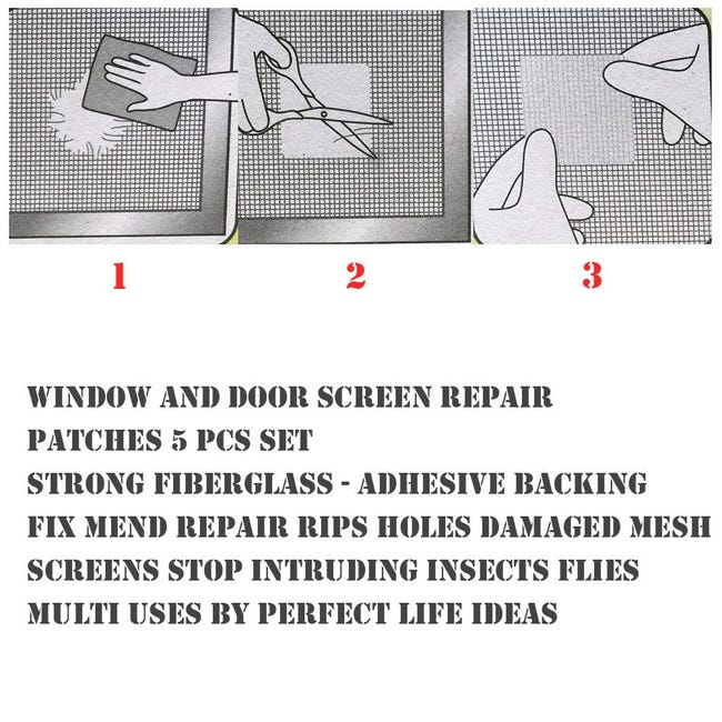 Loboo Idea Kit de réparation pour écran de fenêtre avec ruban
