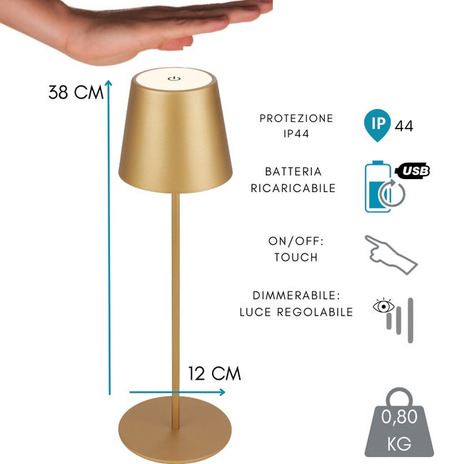 Lampe de Chevet, Sans fil Chargement Toucher Contrôle La table