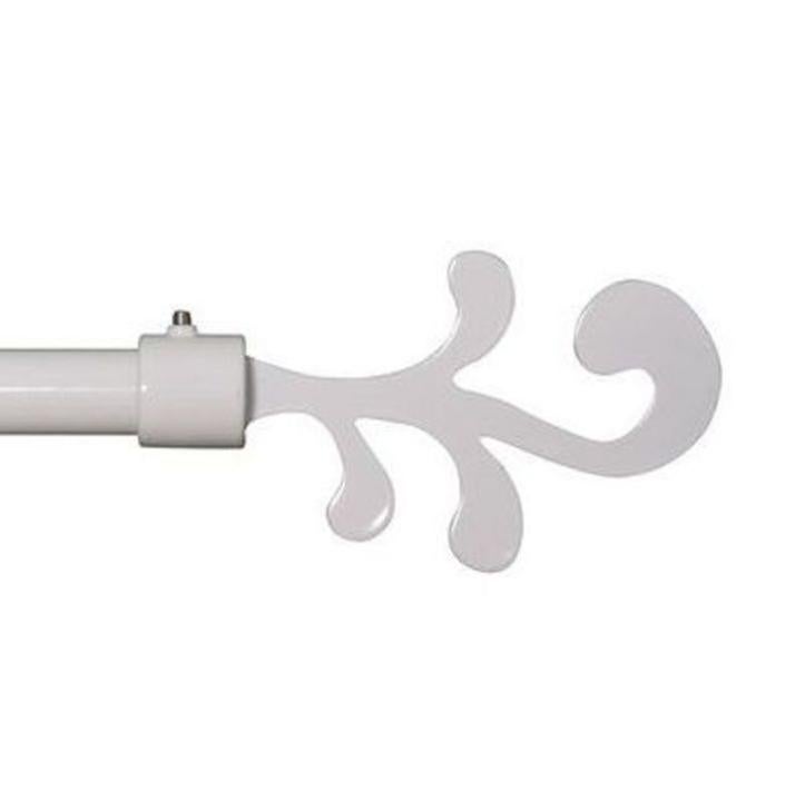 Bastone Per Tende Estensibile - Acciaio Inox, 76-369cm, Terminali Tondi, Con Staffe - Foto 4