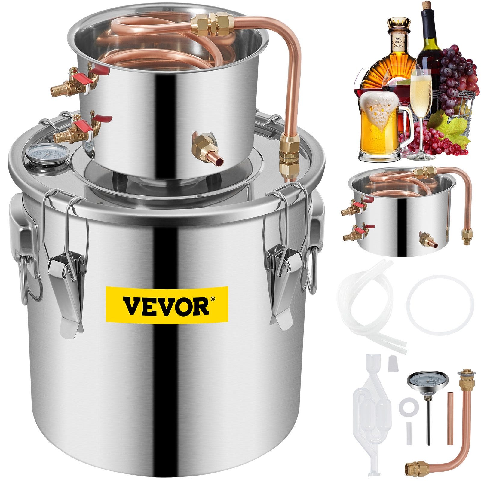 Dispositif Kit Distillateur D'eau Équipement Alcool Vin Vinifiant
