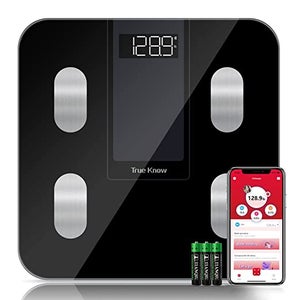 SOGO - Bascula digital de baño con medidor de grasa y agua corporal