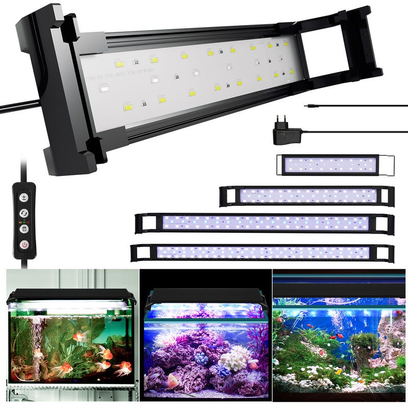 20W Aquarium LED avec minuterie éclairage coquillages, 75-100cm