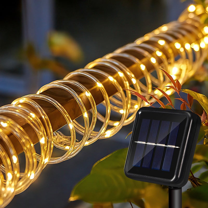 Guirlande Lumineuse Exterieure Solaire etanche,avec 8 Modes, pour la  Decoration Exterieur, Jardin, Arbres,32m 300 LED(Blanc Chaud)