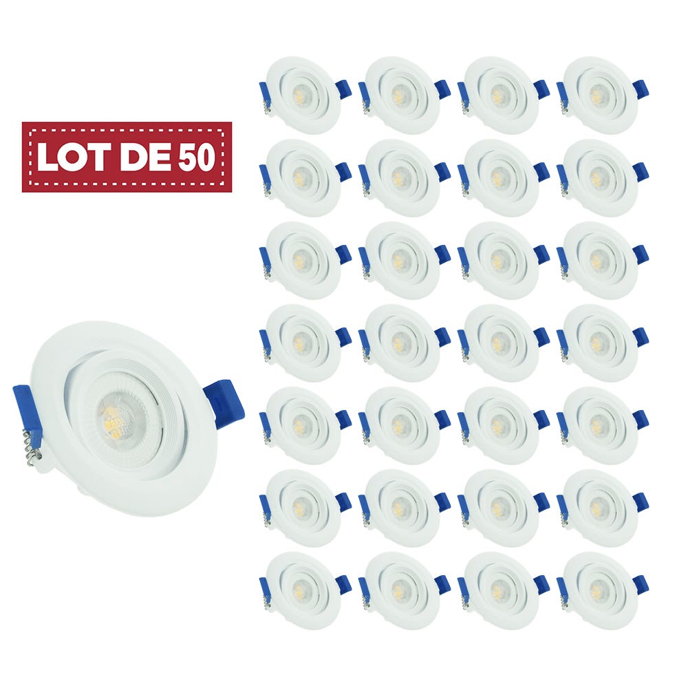 Exclusive Spot Led Encastrable Blanc Froid, Lampe Plafond Orientable 50° Led  Spot Blanc Lumière Du Jour 6500K