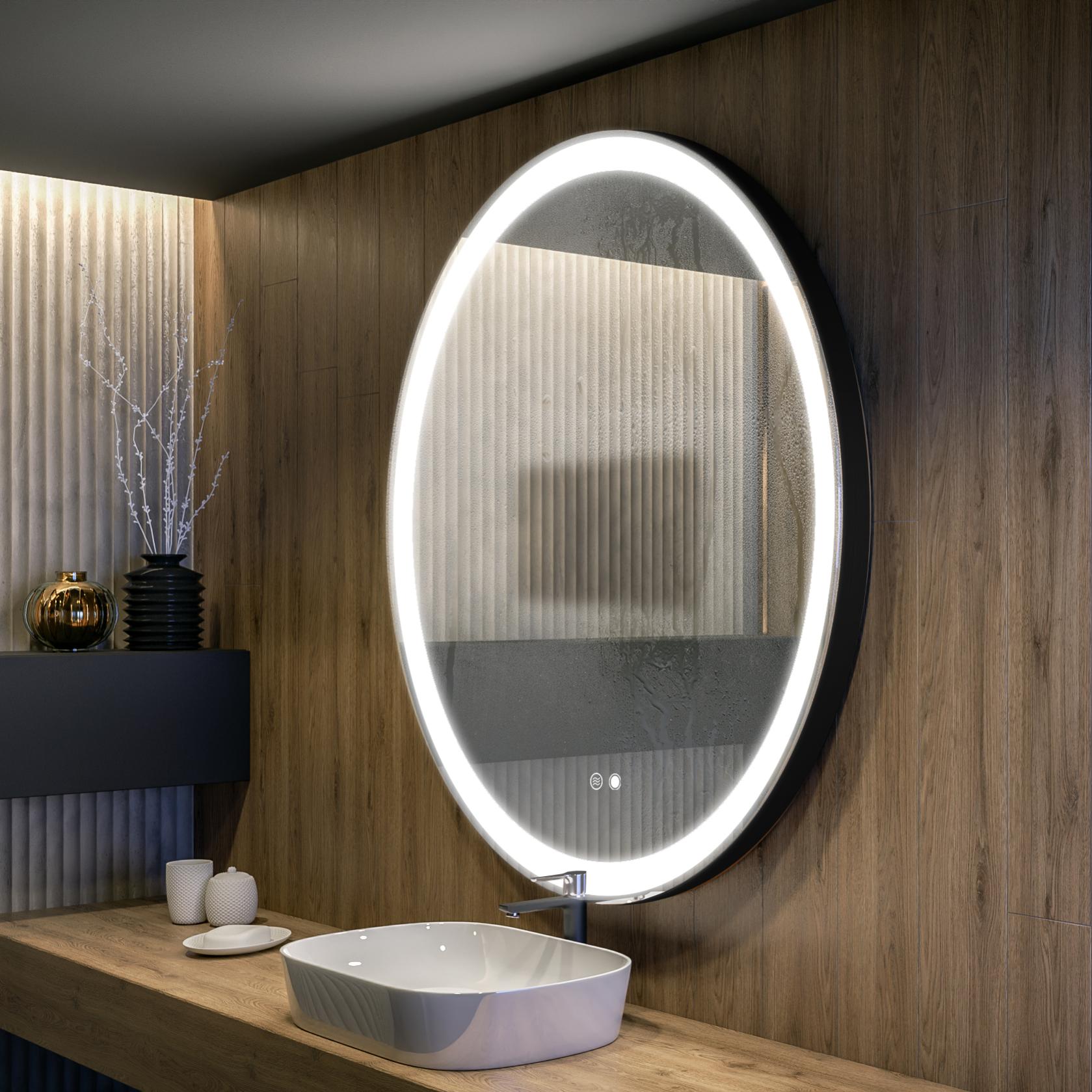 Espejo Del Cuarto De Baño Led Espejo Del Baño Con Luz Colgante De Pared Antiniebla Aseo Luz