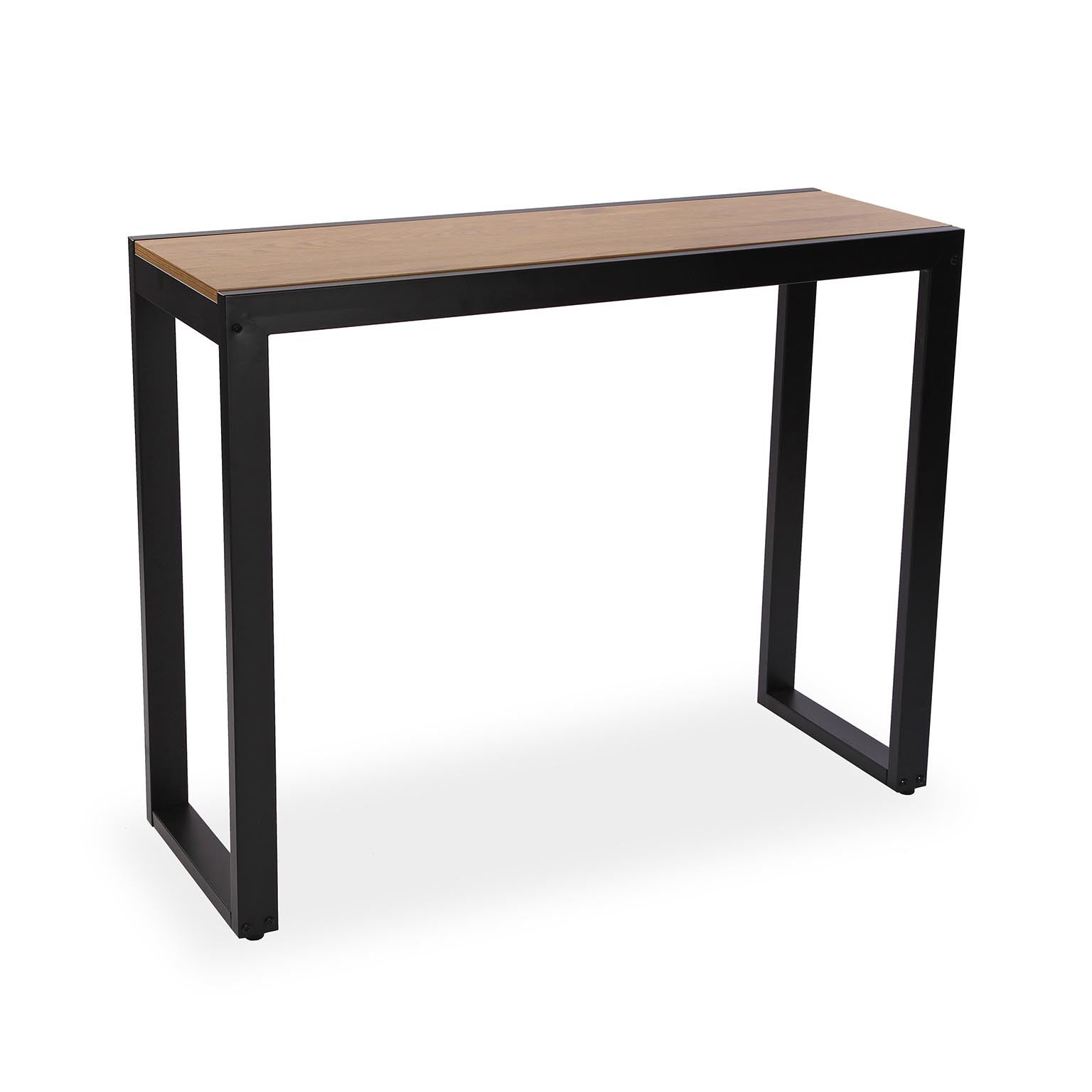 Versa harry mueble recibidor estrecho para entrada o pasillo, mesa consola, , medidas (al x l x an) 80 x 35 x 100 cm, madera mdf y metal, color marrón