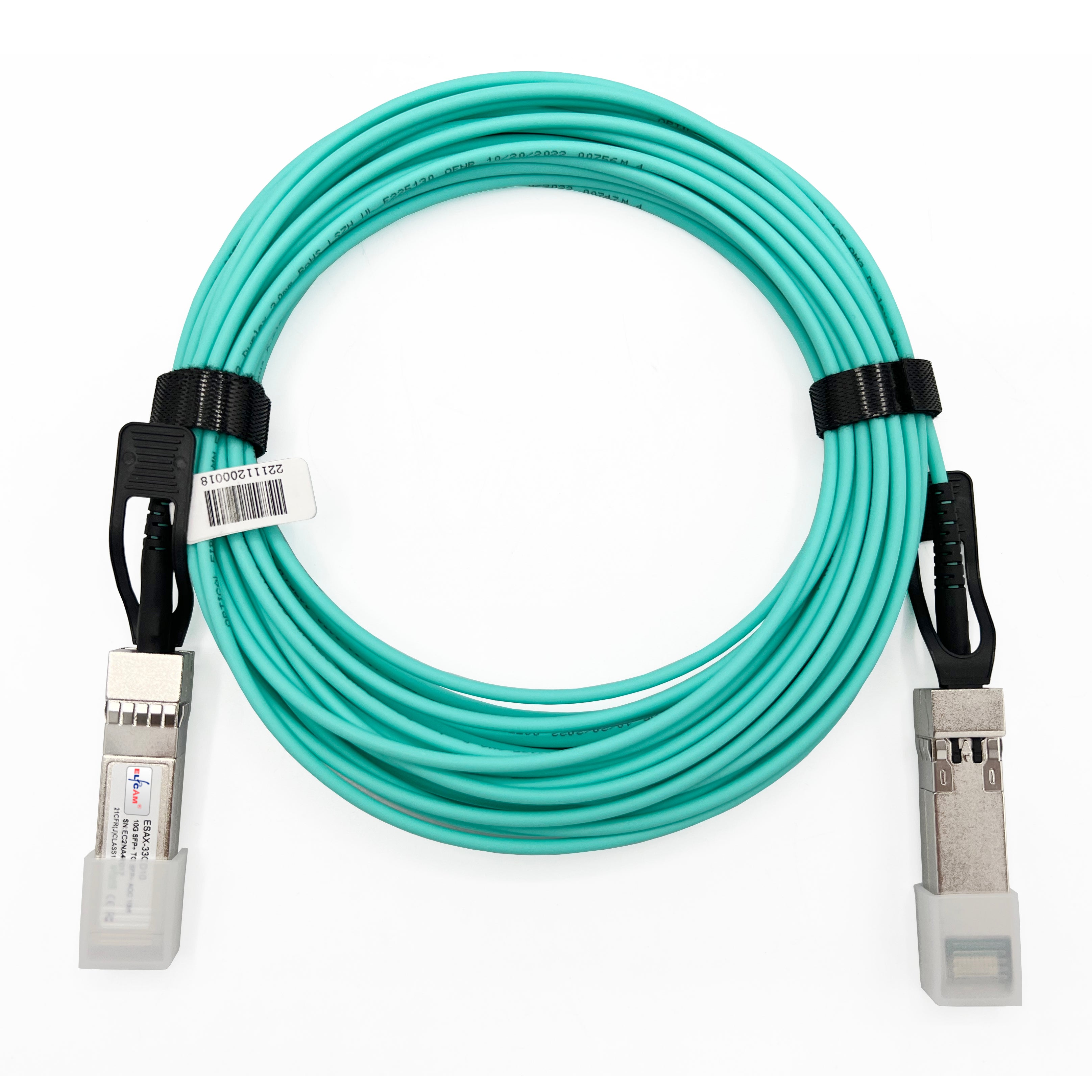 Elfcam® - 8 Metres Cable Fibre Optique OM3 SFP+ A SFP+ AOC 10Gbit/s ...