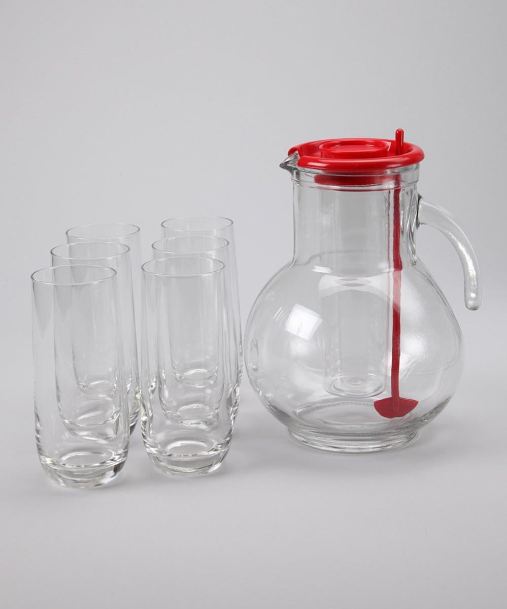 Set in vetro di Murano caraffa e sei bicchieri, prodotto dalla