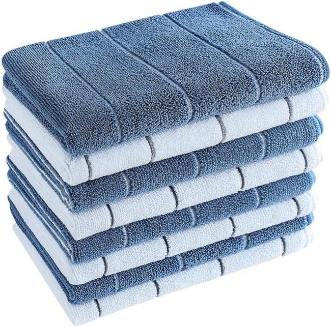 A & B TRADERS Lot de 6 torchons de cuisine, 100 % coton, super absorbants, doux au toucher (rouge A & B TRADERS Lot de 6 torchons de cuisine, 100 % coton, super absorbants, doux au toucher (rouge