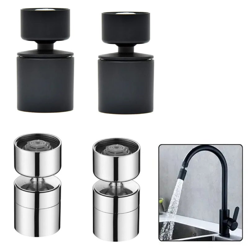 2PCS Aérateur pivotant à 360 ° pour robinet d'évier de cuisine Aérateur d' extension d'économie d'eau anti-éclaboussures sous pression en laiton