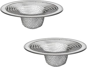 Crépine d'évier PlumbShop de luxe en acier inoxydable avec anneau en  caoutchouc, 3 1/2 po
