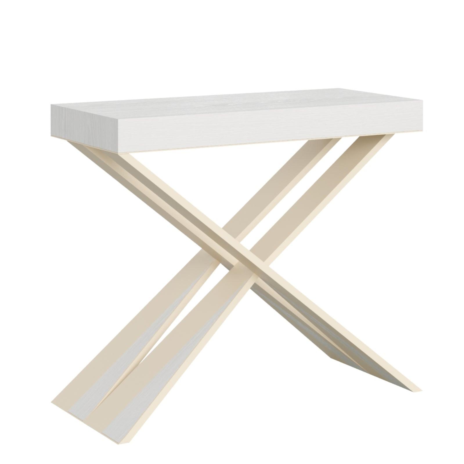 Tavolo Consolle Monza Allungabile In Legno Per Sala Da Pranzo Allungabile Fino A 196 Cm Classic Abete Natura 88885269