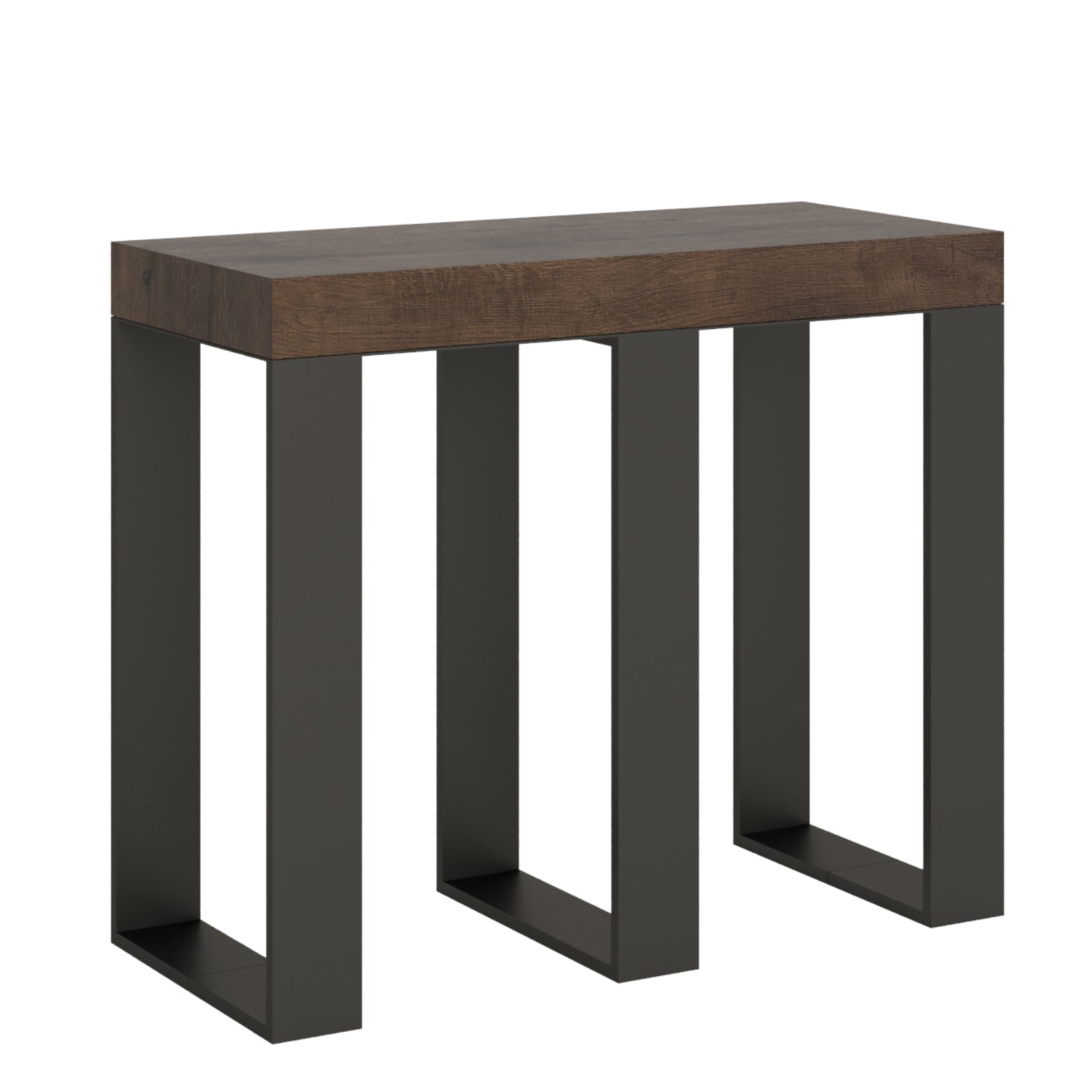 Consolle allungabile, 180x90x73cm, Per 8 persone, Gambe in legno, Rovere e bianco | Leroy Merlin