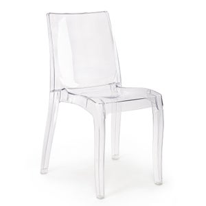 Sedia in policarbonato trasparente Ghost impilabile da interno ed esterno /  Confezione da 6 Pezzi