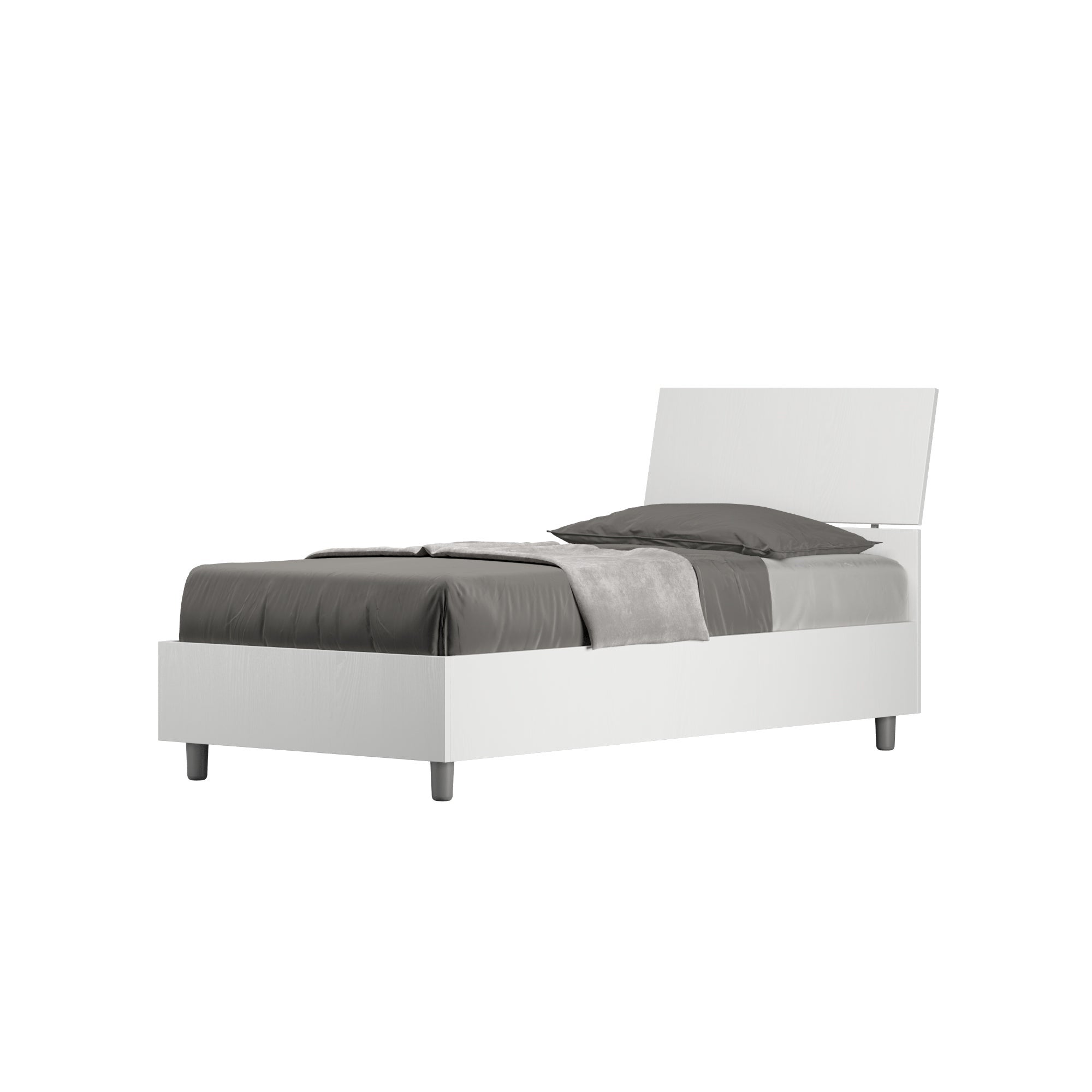 LETTO SINGOLO BIANCO FRASSINATO - OLMO