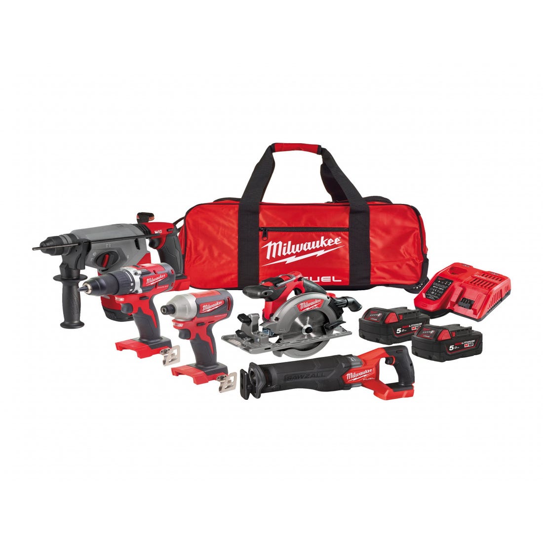 MILWAUKEE Pack 6 outils 18V 2x5Ah - M18 FPP6K2-502B - 4933479422