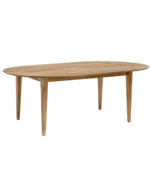 Mesa rectangular de comedor de madera maciza de roble Escandi 1 160 x 90  cm