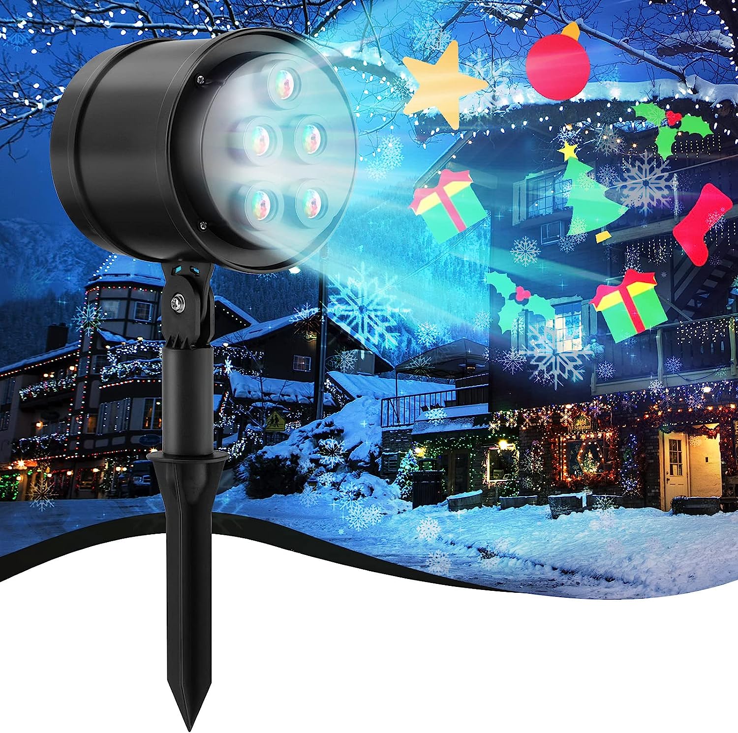 Projecteur lumineux de Noël X-MAS NIGHTSTARS avec télécommande
