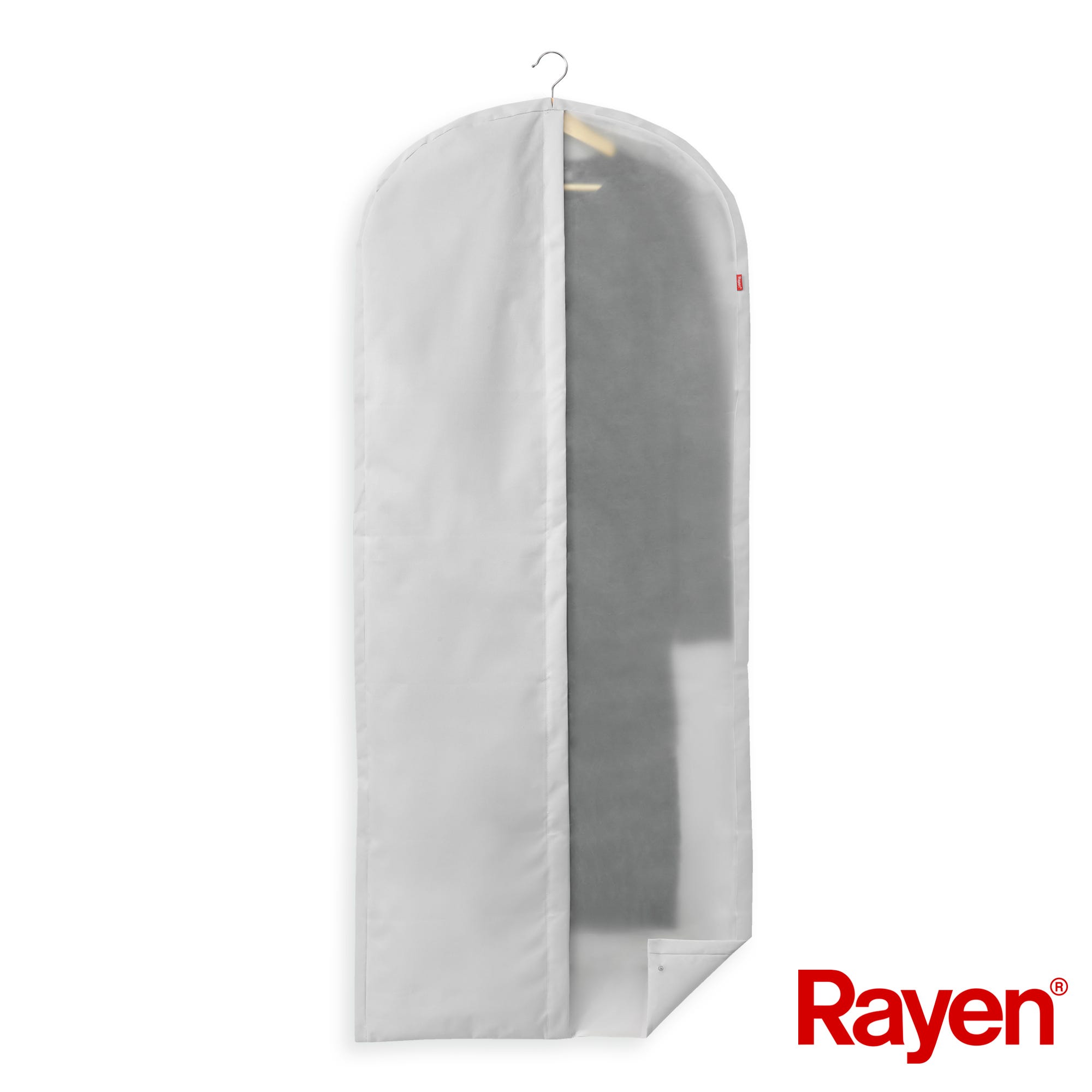 Rayen, Funda para la ropa, Transpirable, Con cremallera, Talla L, Abierto  60 X 150 cm, Doblado 60 x 100 cm