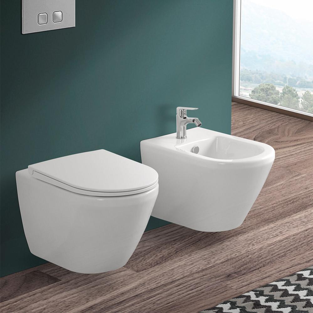 Water Sospeso Senza Briglia TAO - Scarico A Vortice, Copriwater Soft-Close, Design Moderno | Bagno Elegante
