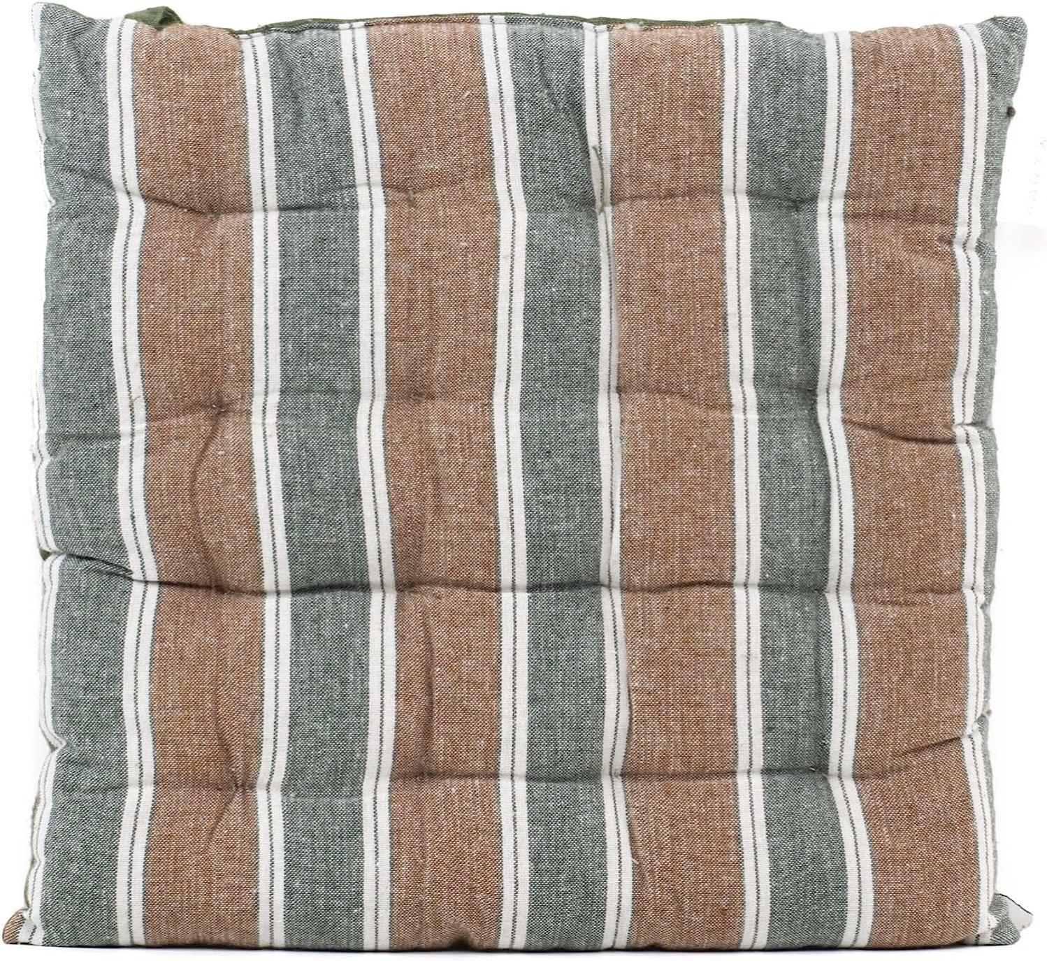 ROOM99 Carmen - Cuscino per sedia, 40 x 40 cm, con nastri, per