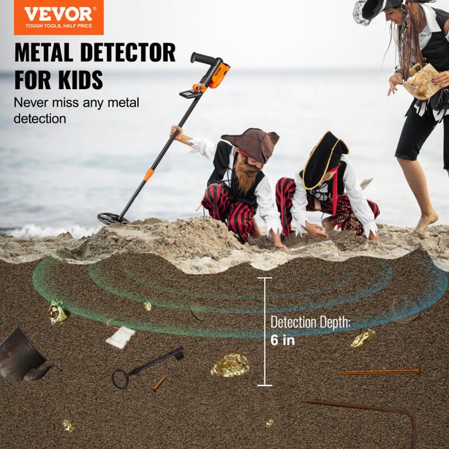 Détecteur de métaux pour enfants Détecteur de métaux réglable de haute  précision avec écran Détecteur de métaux à bobine de recherche étanche
