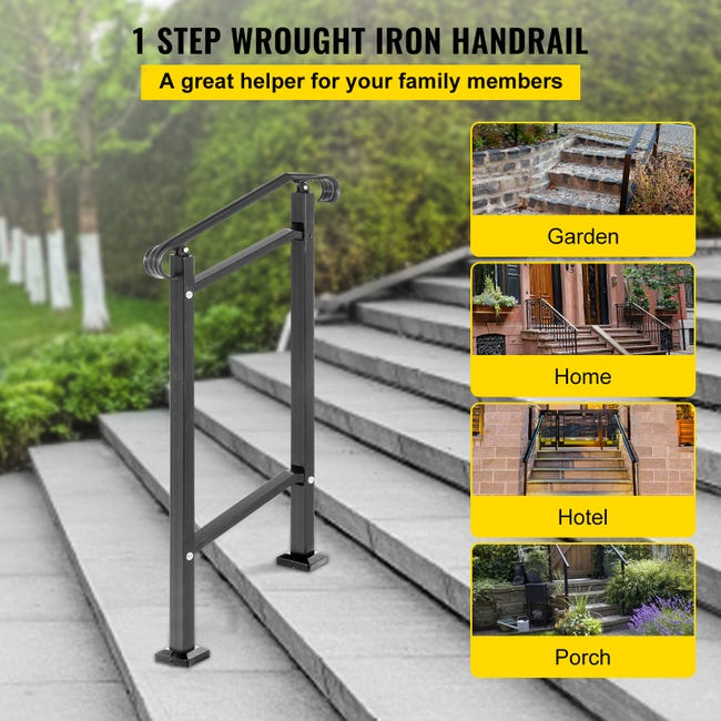 Main courante en métal rampes d'escalier rampes d'escalier en fer forgé  rampe en acier pour escalier marche extérieure quincaillerie ferronnerie  sur mesure -  Canada