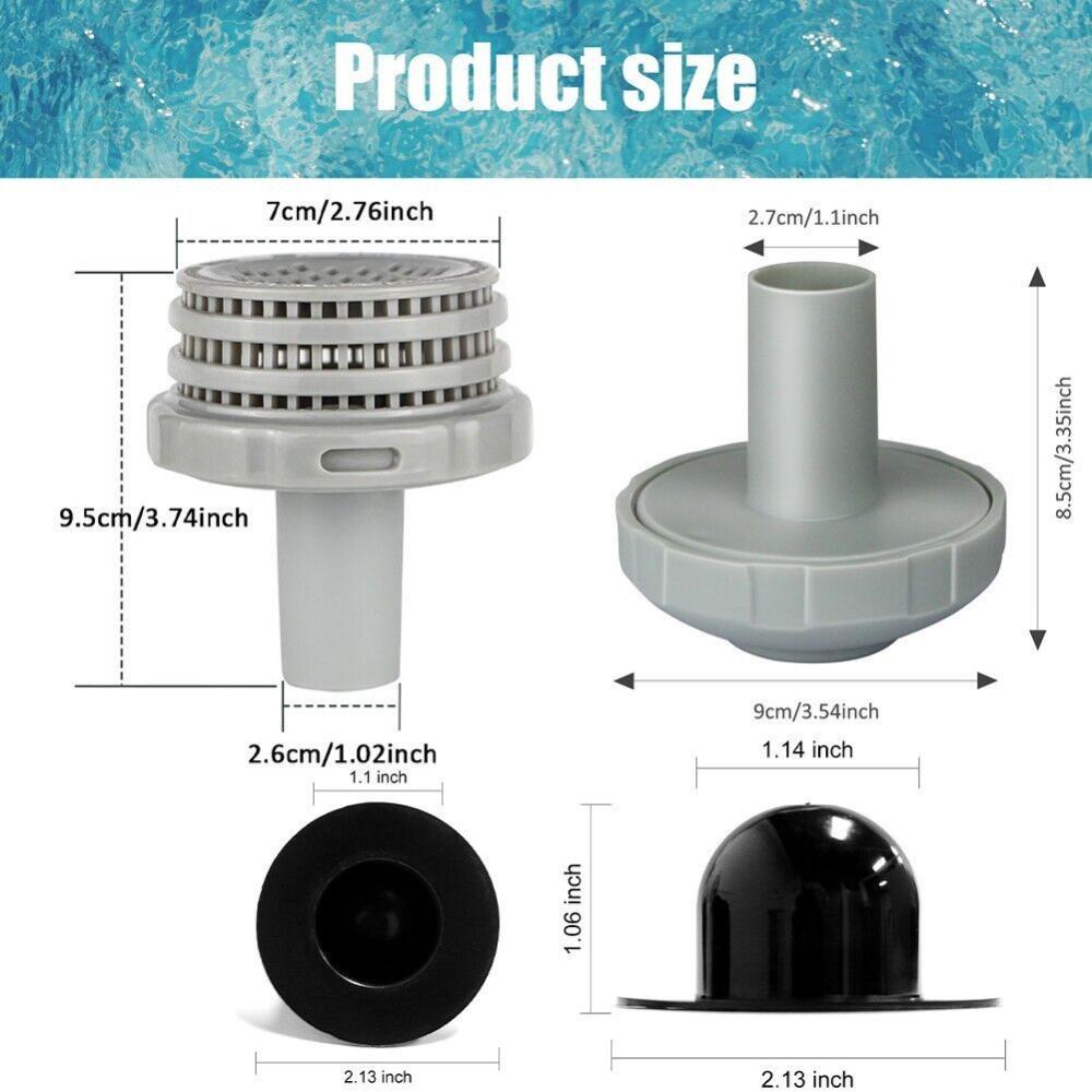 Raccordo Completo Per Getto Di Ritorno Piscina Fuori Terra &ndash; 32/38 Mm Con Guarnizione