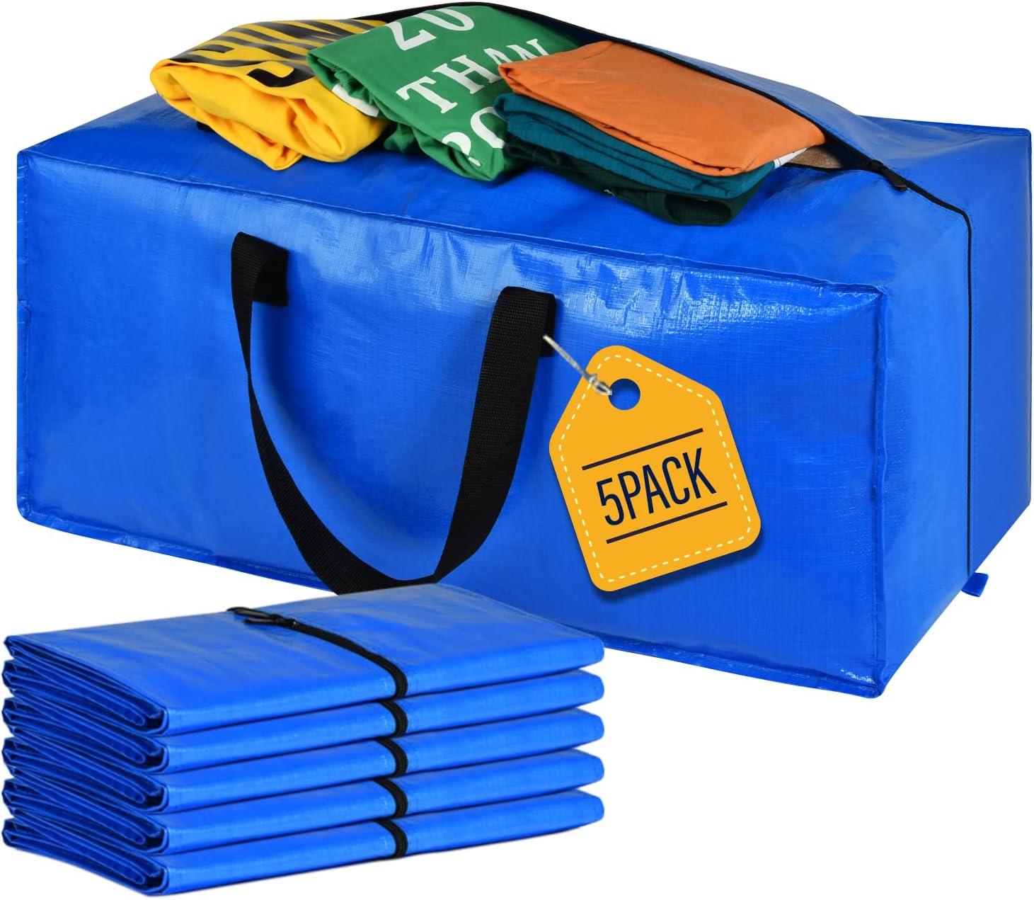 Paquete de 5 cajas de mudanza grandes y resistentes para ahorrar espacio,  almacenamiento de mudanzas, suministros de mudanza