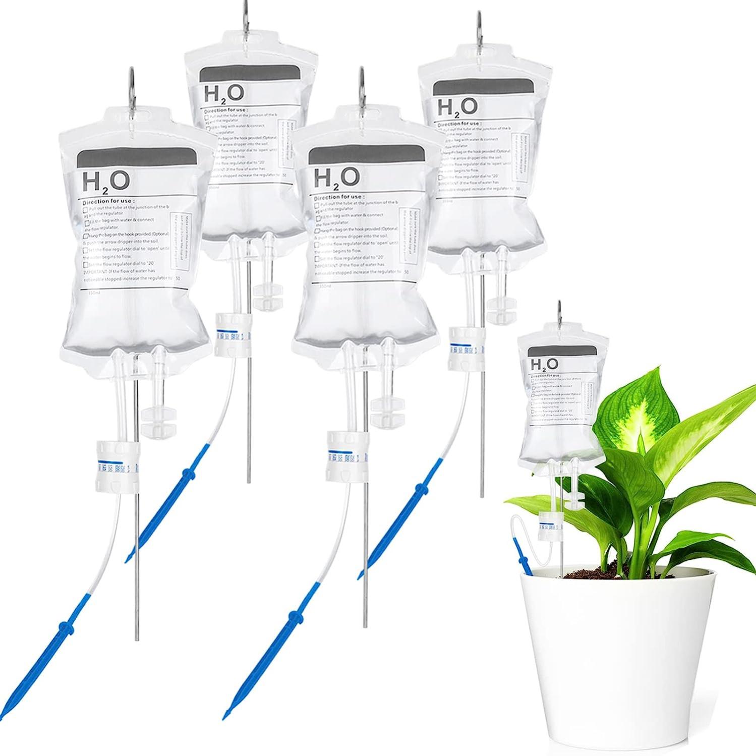 Irrigazione A Goccia Per Piante - Set Da 4 Coni In Argilla Autoirriganti Per Vacanze - Per Piante Da Interno/Esterno