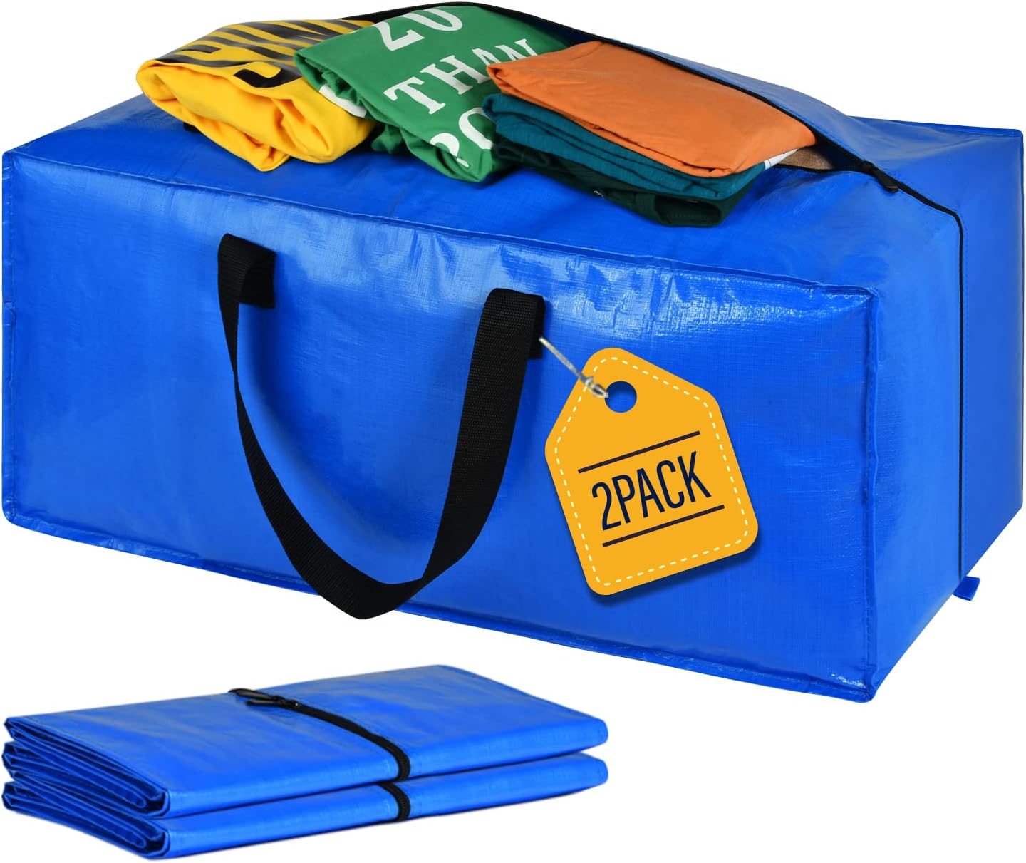 Sacs de rangement extra larges, sac à bagages de déménagement 118l (paquet  de 2), stockage de vêtements de grande capacité