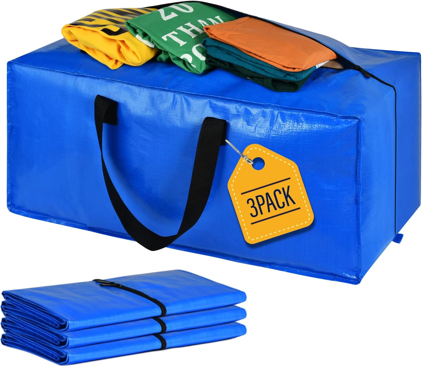 Set di 3 borse per traslochi, grandi scatole per traslochi per carichi  pesanti per riporre oggetti in movimento salvaspazio.