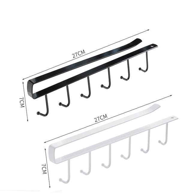 2 uds colgador de cocina ganchos de hierro estante colgador multifuncion para taza de cocina utensilios titular 6 ganchos Leroy Merlin