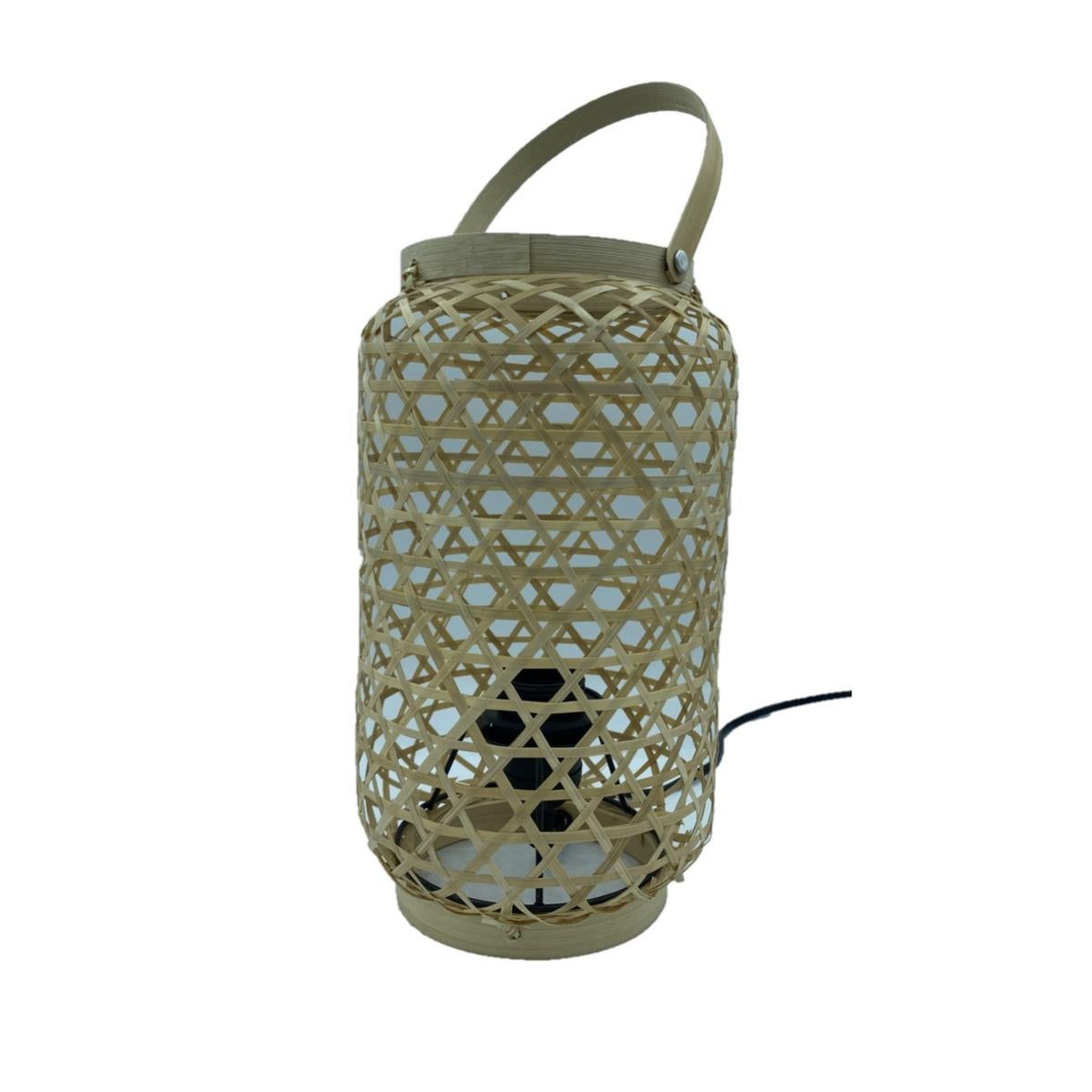 Lampe osier avec anse à poser ou à suspendre Leroy Merlin