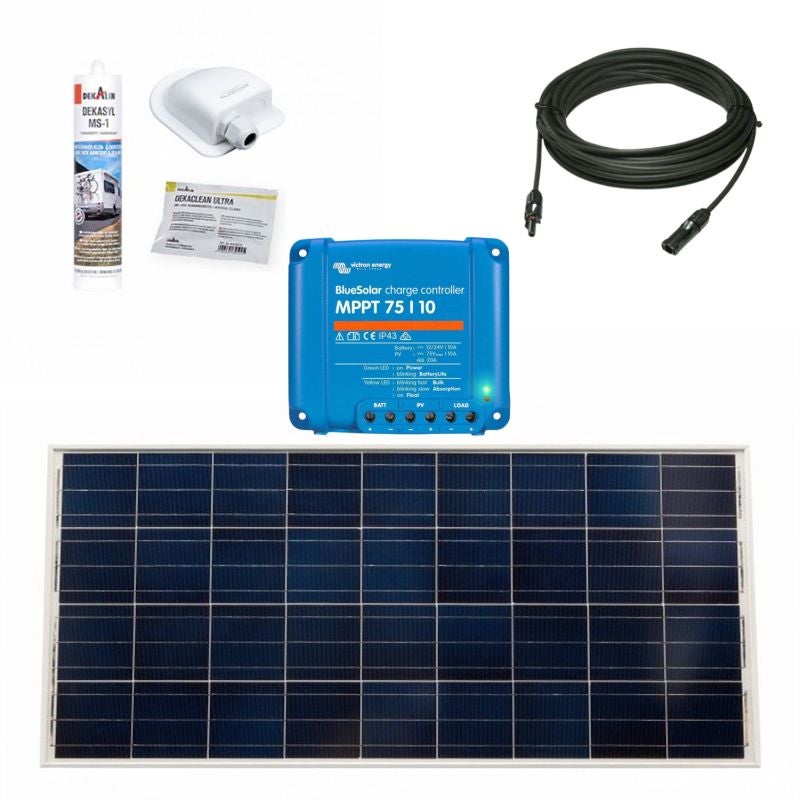 PACK VICTRON Panneau Solaire BlueSolar 140W Monocristallin Camping-Car ...