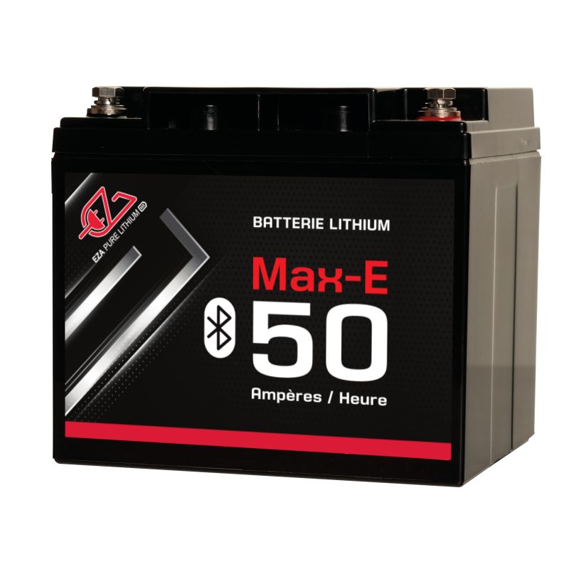 EZA Batterie Lithium MAX-E 50 AH Bluetooth Camping-Car Bateau