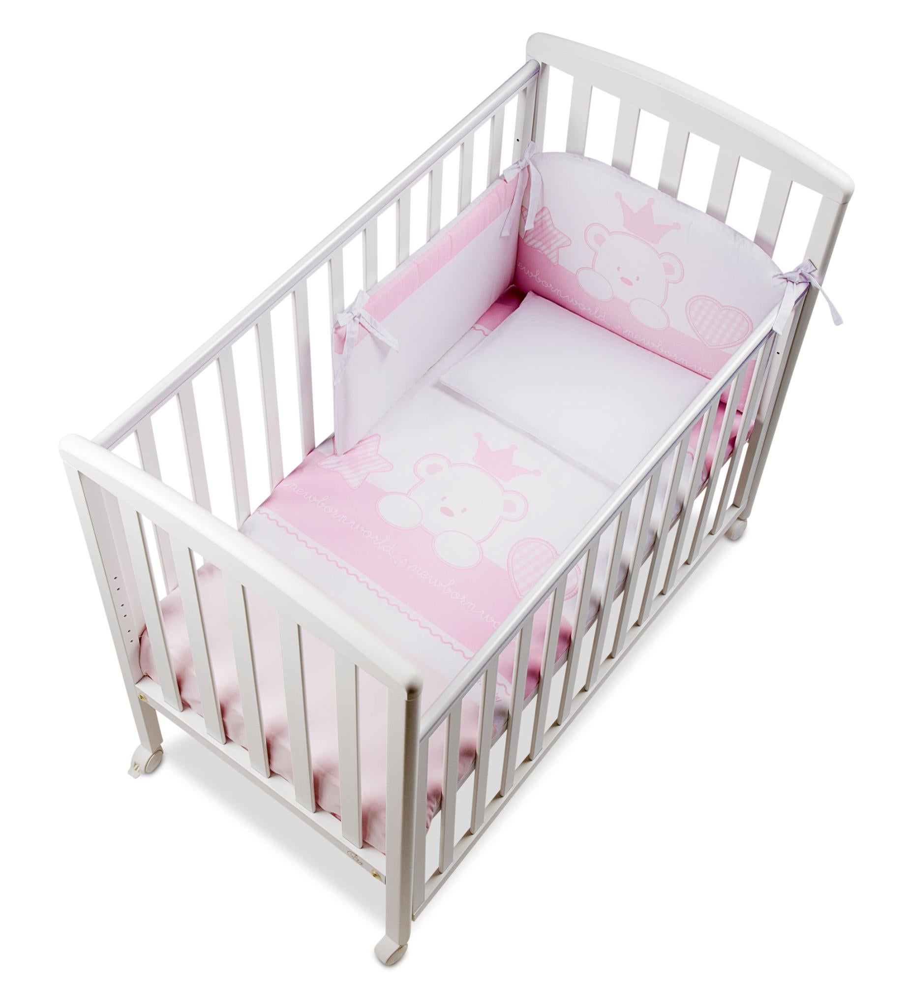 Riduttore Per Lettino Italbaby 722.9999-1 - Imbottito, Sfoderabile, Rosa, 180x15 Cm, Made In Italy