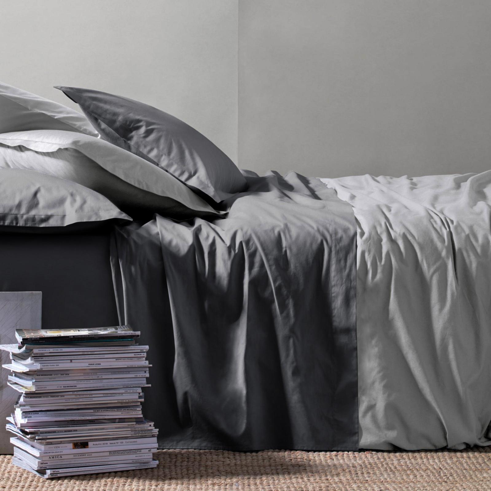 Completo Letto Francese Una Piazza E Mezza 100% Cotone - Rigato Geometrico, Lenzuolo Sotto Con Angoli, 2 Federe, Qualità Italiana - 4