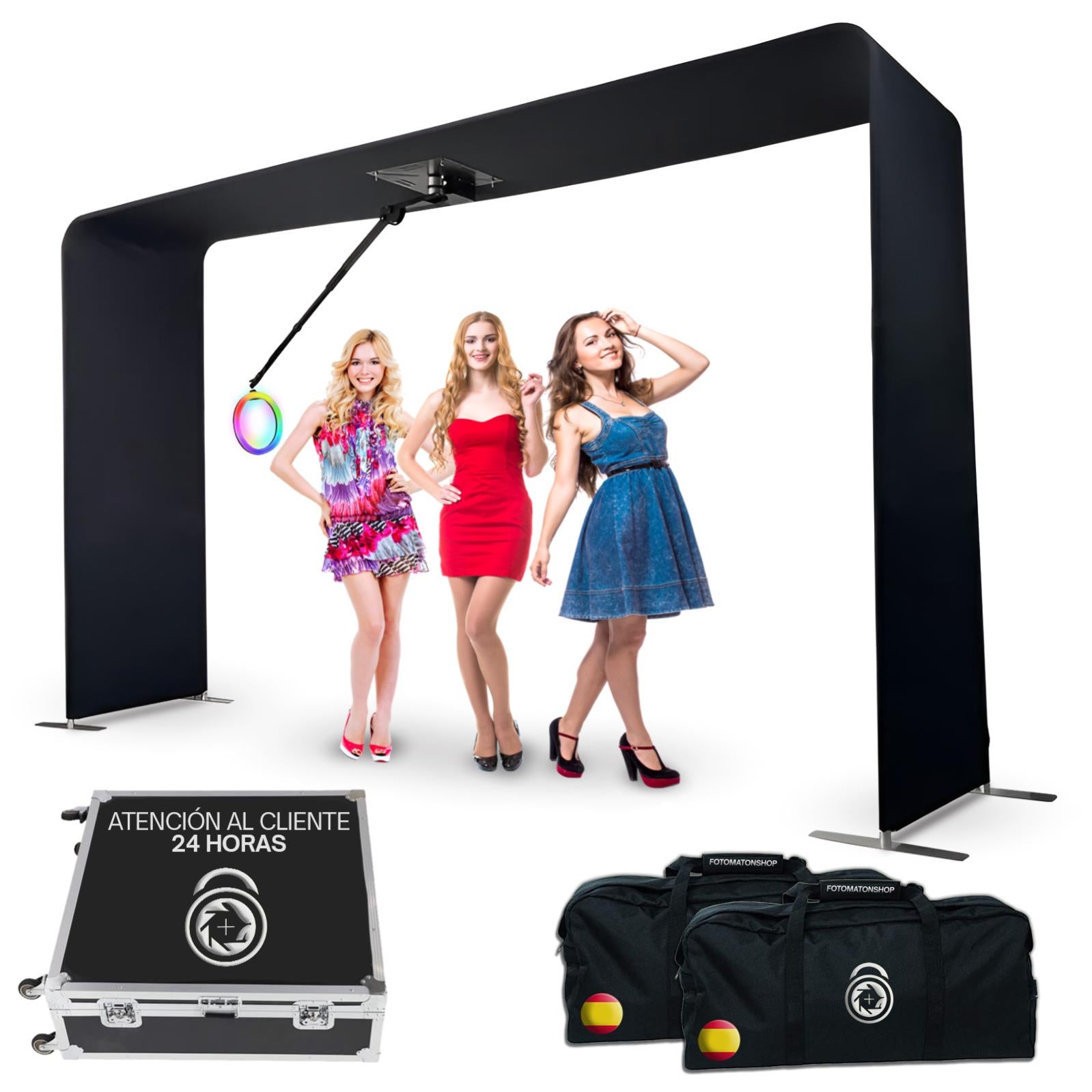 Fotomaton 360 Giratorio con Mayor Capacidad para más Personas, 360