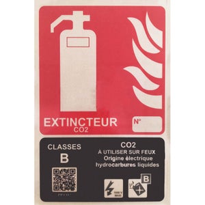 Panneau Extincteur Classe CO2 BC