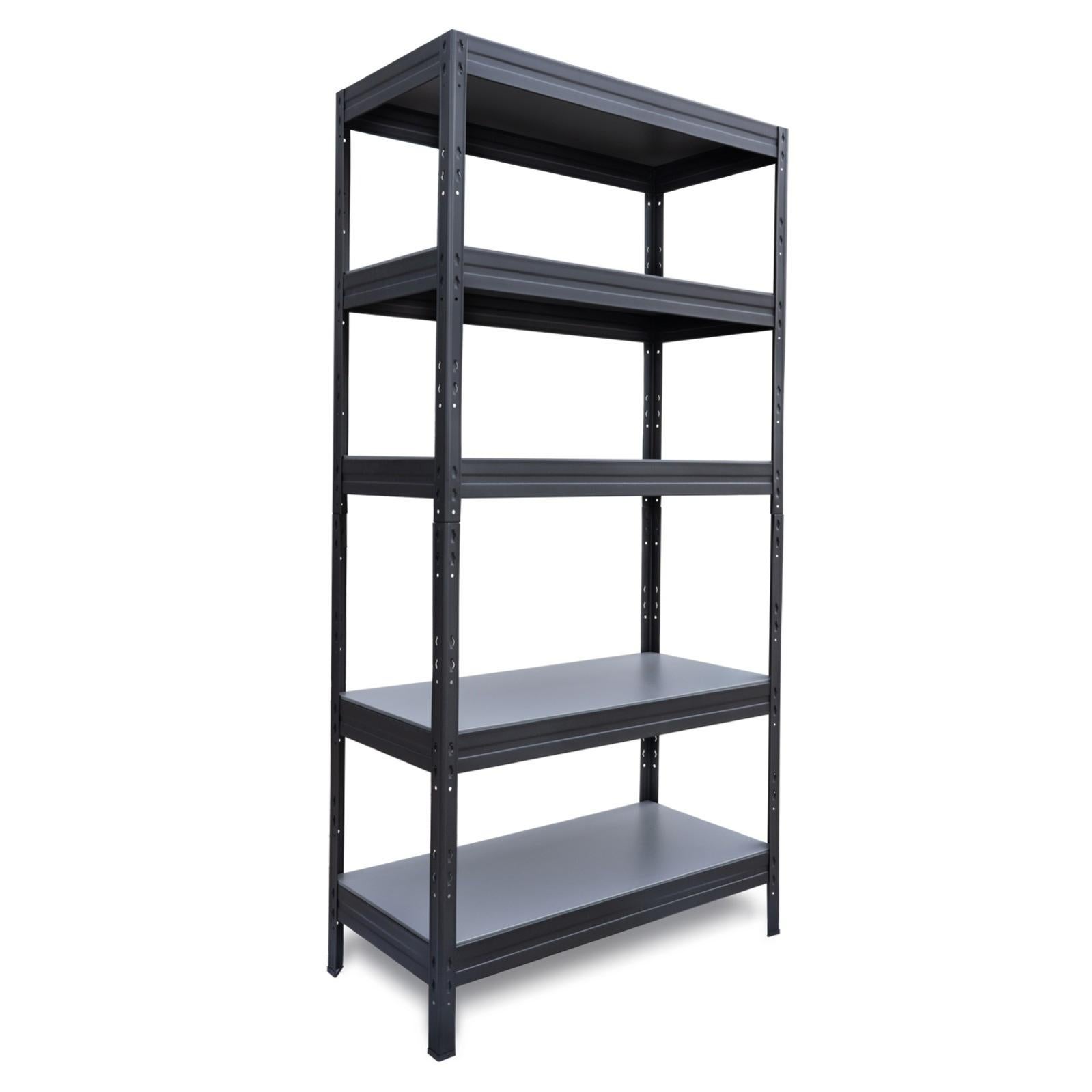 Étagère Plastique 3x Étagères Charges Lourdes 60x30x135cm Anthracite - Intérieur Extérieur