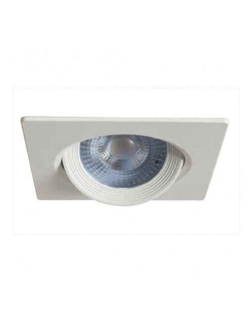 Spot LED carré orientable encastrable blanc Duralamp 7W 3000K 40 ...