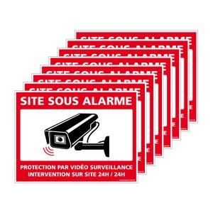 Sticker autocolant Site protégé par Alarme