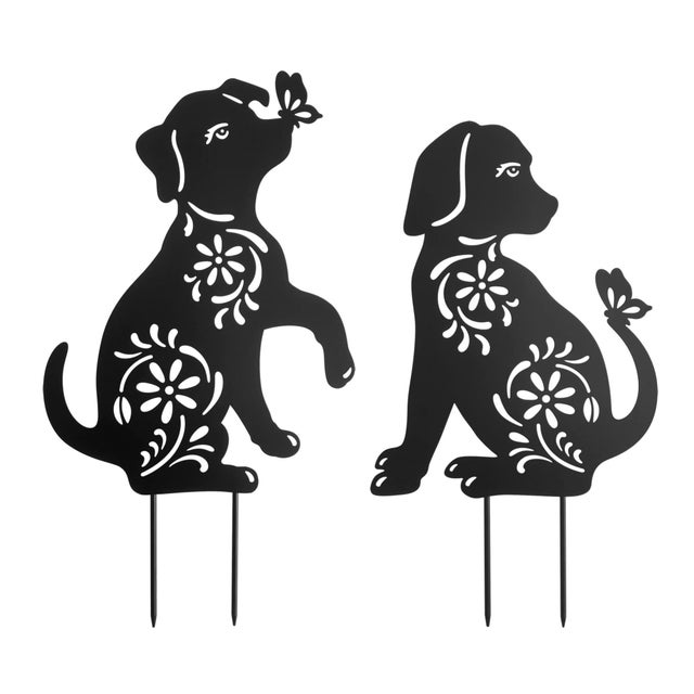 Figurine Chien Décorative Noire - Statue Maison - Thème Afrique - Adulte