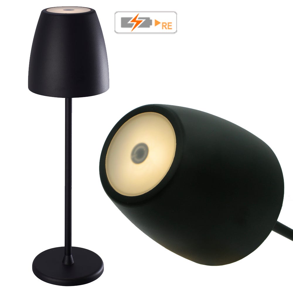 Lámpara de mesa sin cables recargable USB, controles táctiles, luz cálida  3000K, para mesita de noche
