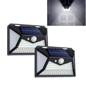 Spot Solaire,Lampe Solaire Extérieur avec Détecteur de Mouvement  Étanche,Eclairage Solaire Exterieur Sans Fil Réglable