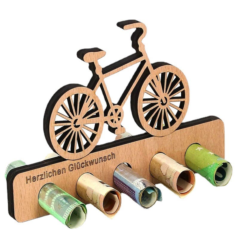Cadeau d'argent d'anniversaire en bois-cadeau d'argent pour les cyclistes- cadeau de vélo-cadeaux en bois - pour les amis, la famille, les amoureux