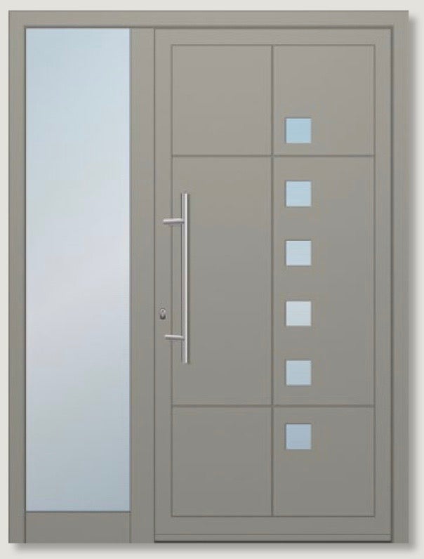 Porte D'entrée En Aluminium OPTIMUM 4630 140X215 | Leroy Merlin