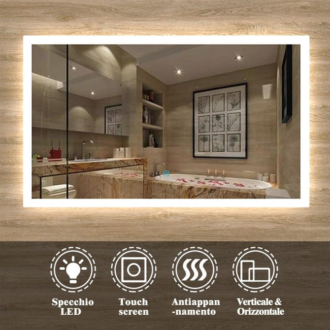 Specchio Da Bagno Quadrato Retroilluminato | Modello DANIMARCA 90x80 Ledimex Se Necessiti Di Ulteriore Assistenza Non Esitare A Chiedere 84413980 Specchio Da Bagno Quadrato Retroilluminato | Modello DANIMARCA 90x80 Ledimex Se Necessiti Di Ulteriore Assistenza Non Esitare A Chiedere 84413980